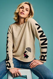 BEACH BUNNY COTTON SWEATER - Sweater-LISA TODD