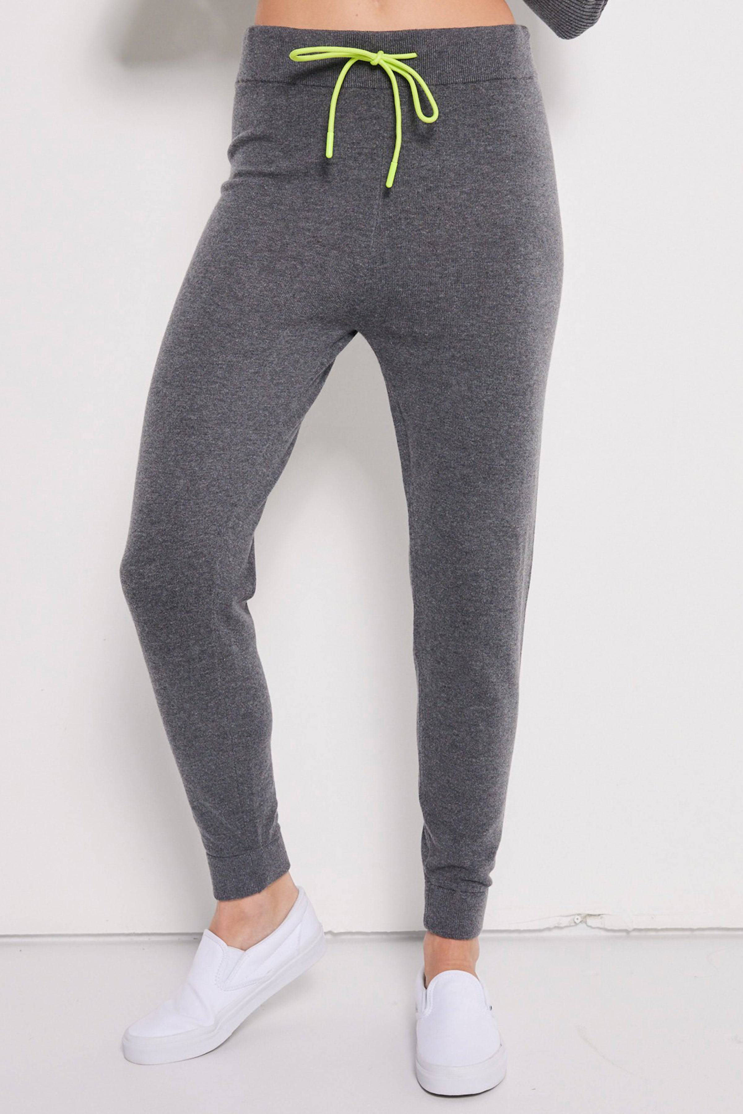 Chill Factor Heart Cashmere Cotton Gray Joggers Fog - Lisa Todd, additional view