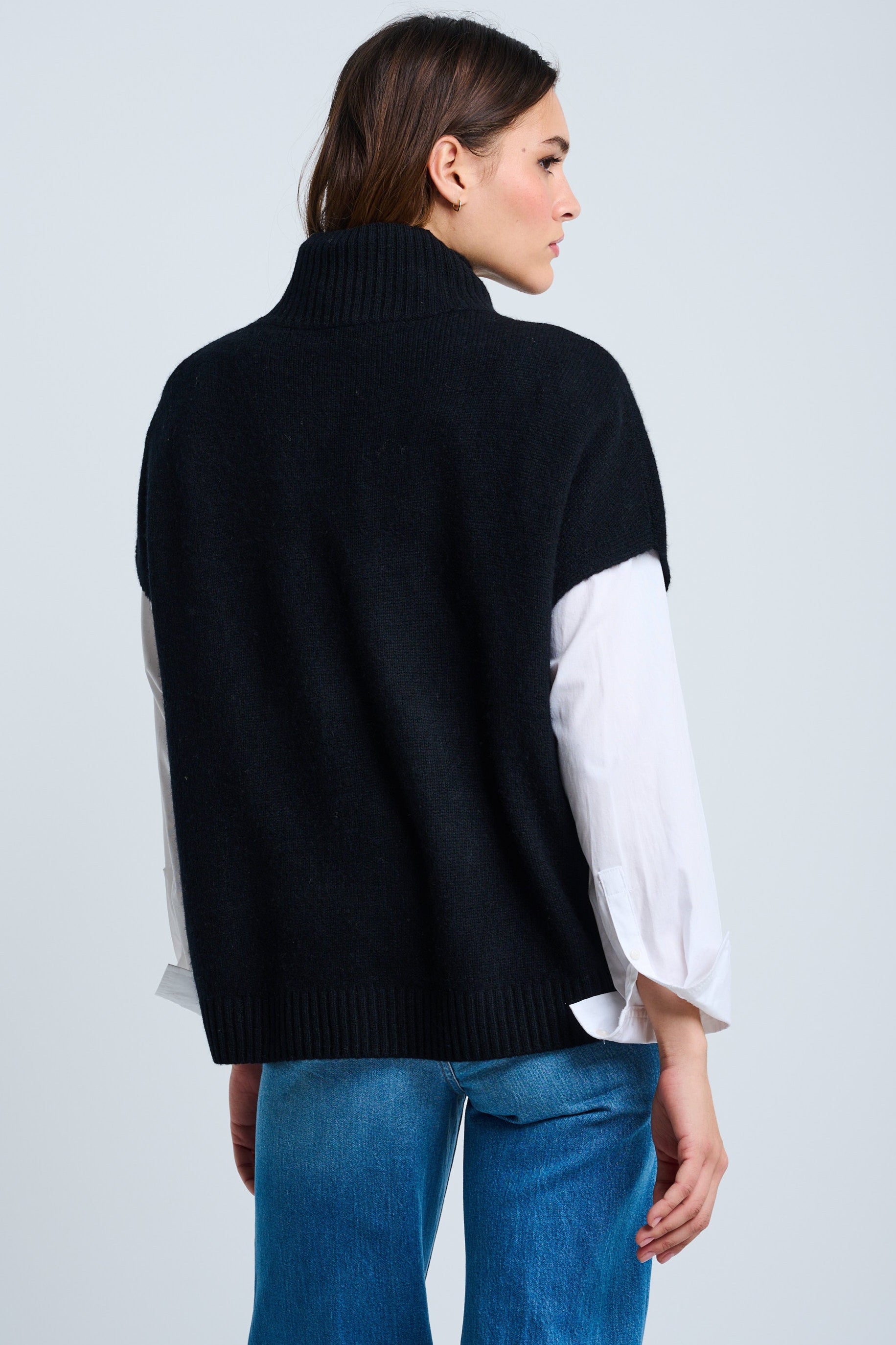 WITH A TWIST CASHMERE VEST - -LISA TODD