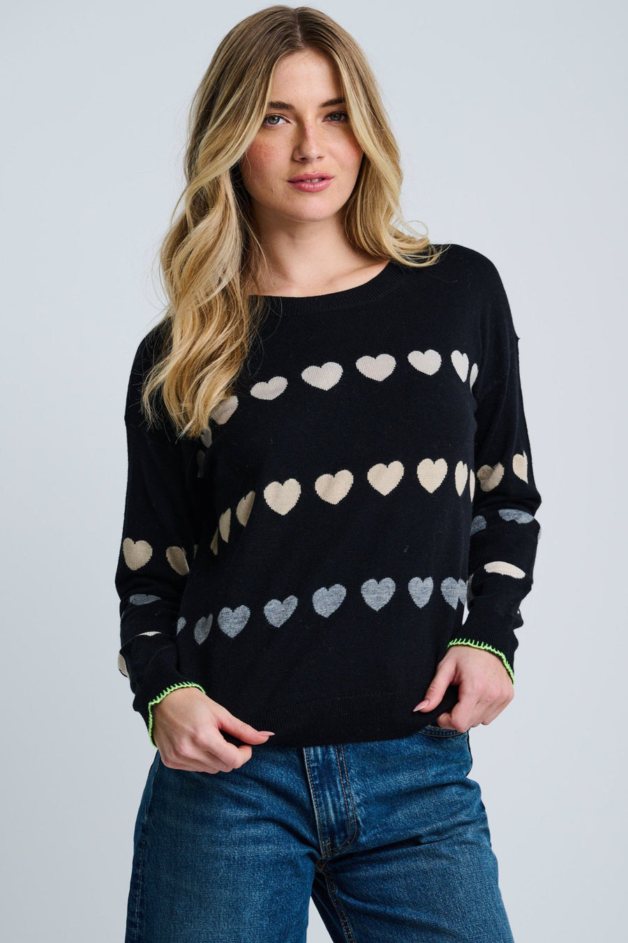 LOVE TRACK COTTON CASHMERE SWEATER