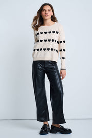 LOVE TRACK COTTON CASHMERE SWEATER