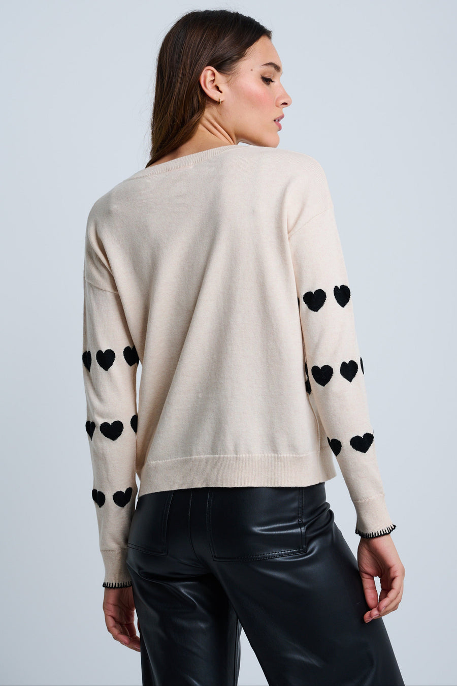 LOVE TRACK COTTON CASHMERE SWEATER