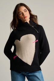 TAKE AIM HEART SWEATER