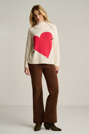 TAKE AIM HEART SWEATER