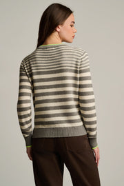 STRIPE IDOL COTTON SWEATER - Sweater-LISA TODD