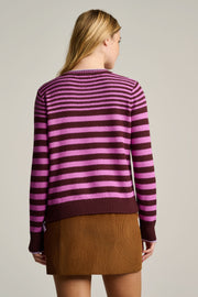 STRIPE IDOL COTTON SWEATER - Sweater-LISA TODD
