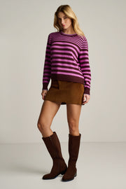 STRIPE IDOL COTTON SWEATER - Sweater-LISA TODD