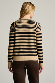 STRIPE IDOL COTTON SWEATER - Sweater-LISA TODD