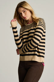 STRIPE IDOL COTTON SWEATER - Sweater-LISA TODD