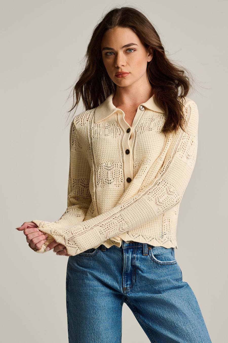 CHECKMATE COTTON CARDIGAN