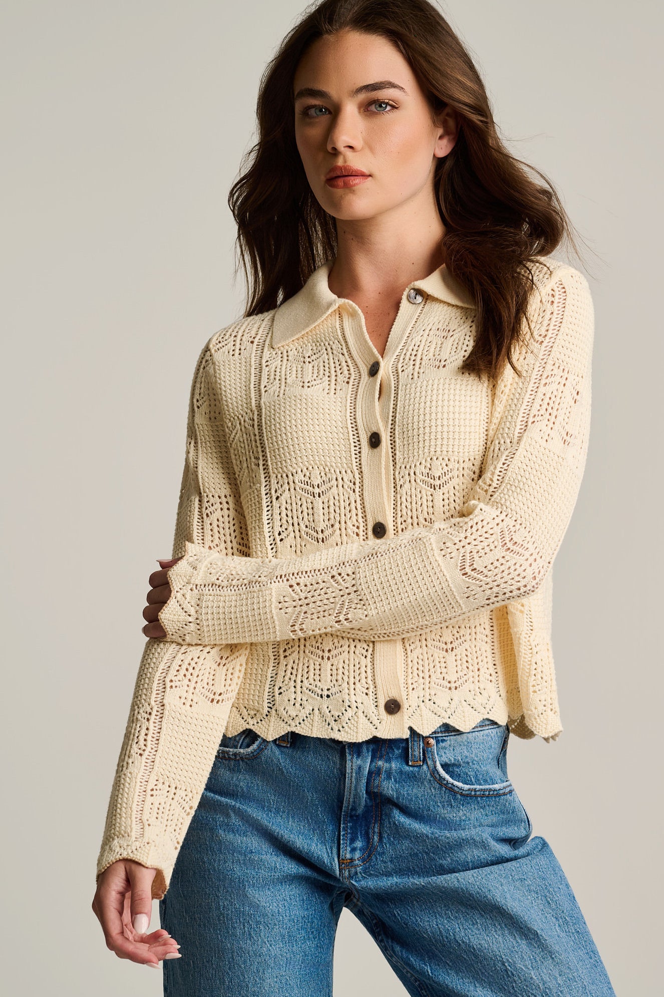 CHECKMATE COTTON CARDIGAN