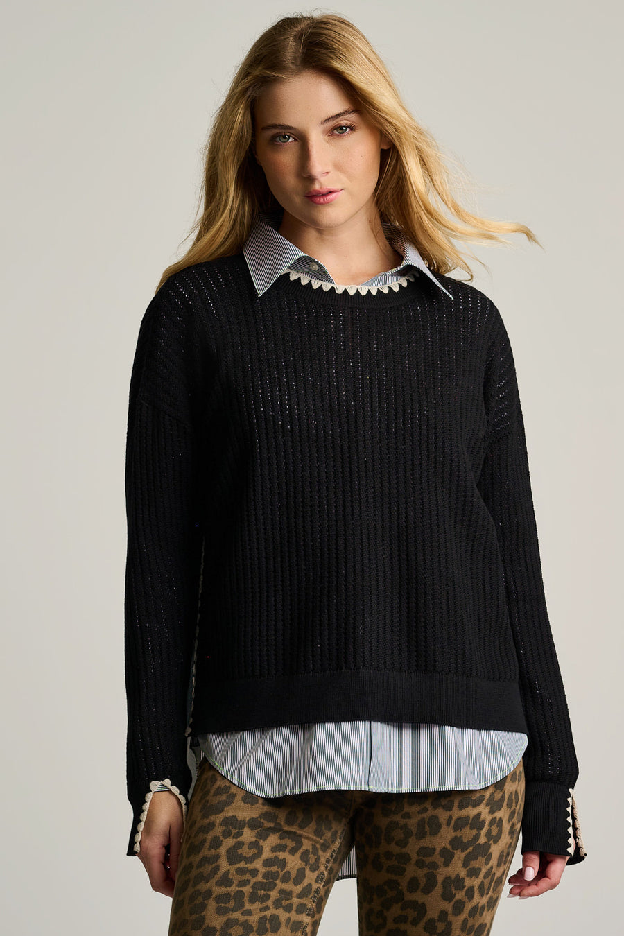POWER STITCH COTTON PULLOVER