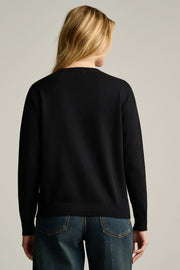 FLOWER POWER COTTON SWEATER - Sweater-LISA TODD