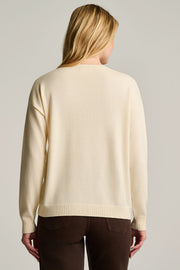FLOWER POWER COTTON SWEATER - Sweater-LISA TODD