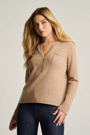PURE CASHMERE POCKET HENLEY