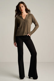 PURE CASHMERE POCKET HENLEY