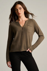 PURE CASHMERE POCKET HENLEY