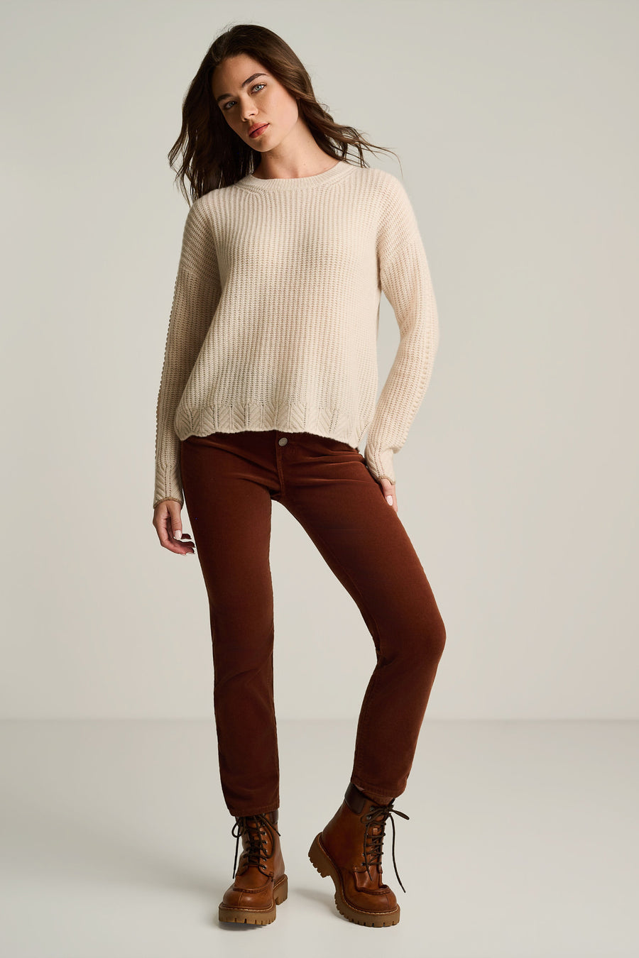 PURE CASHMERE RUFFLE