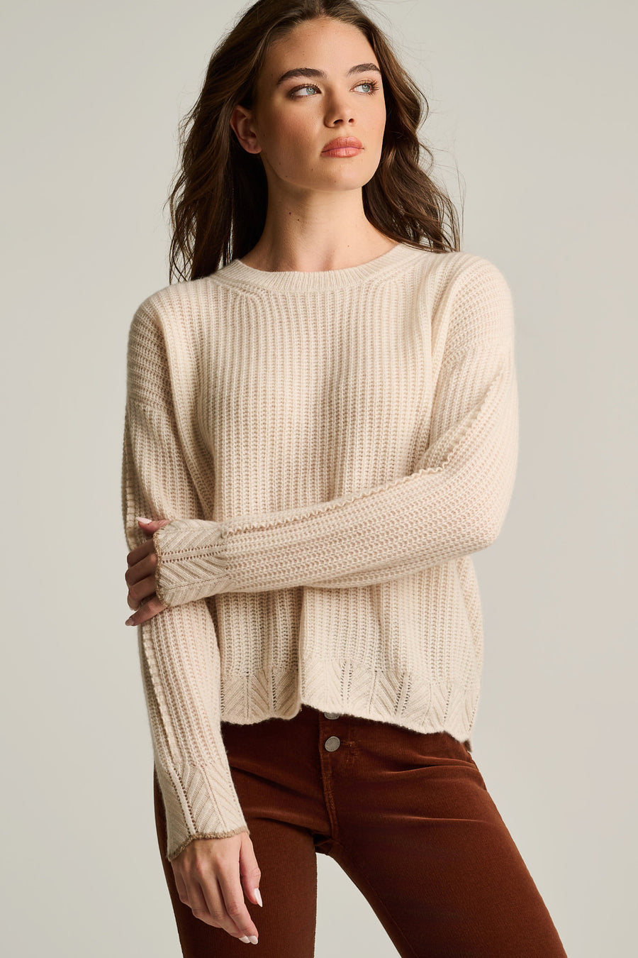 PURE CASHMERE RUFFLE