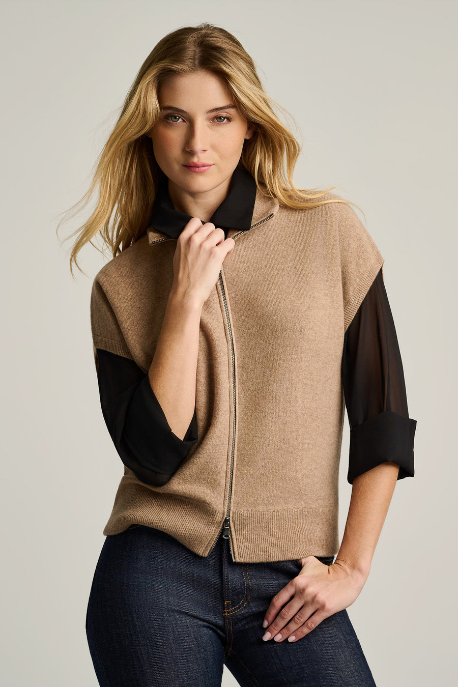 PURE CASHMERE ZIP