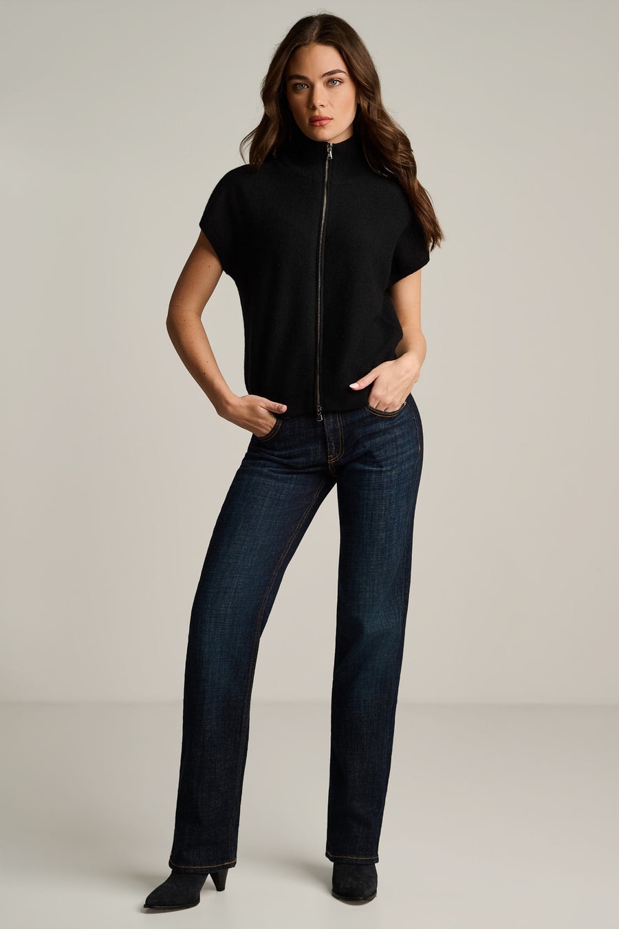 PURE CASHMERE ZIP