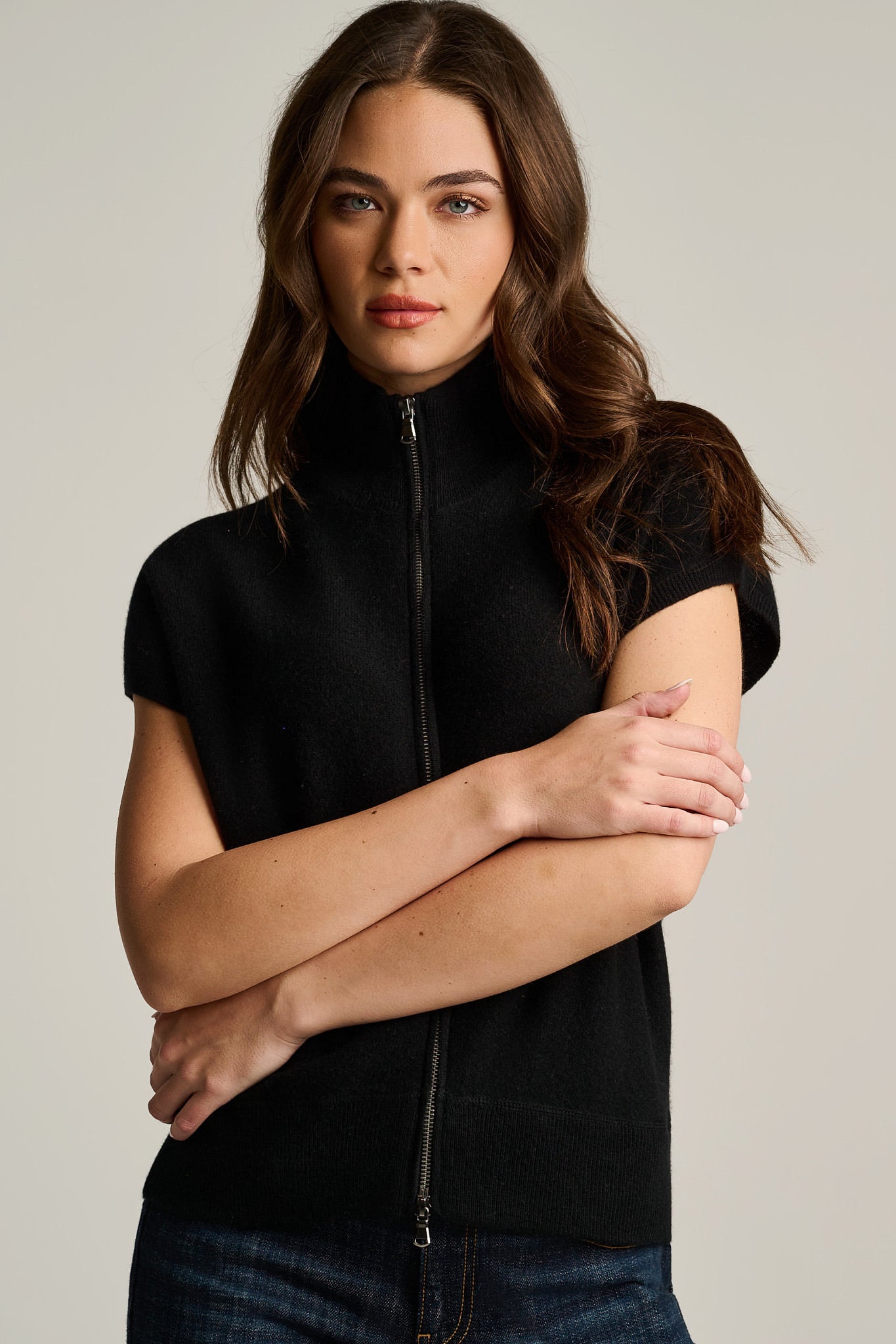 PURE CASHMERE ZIP