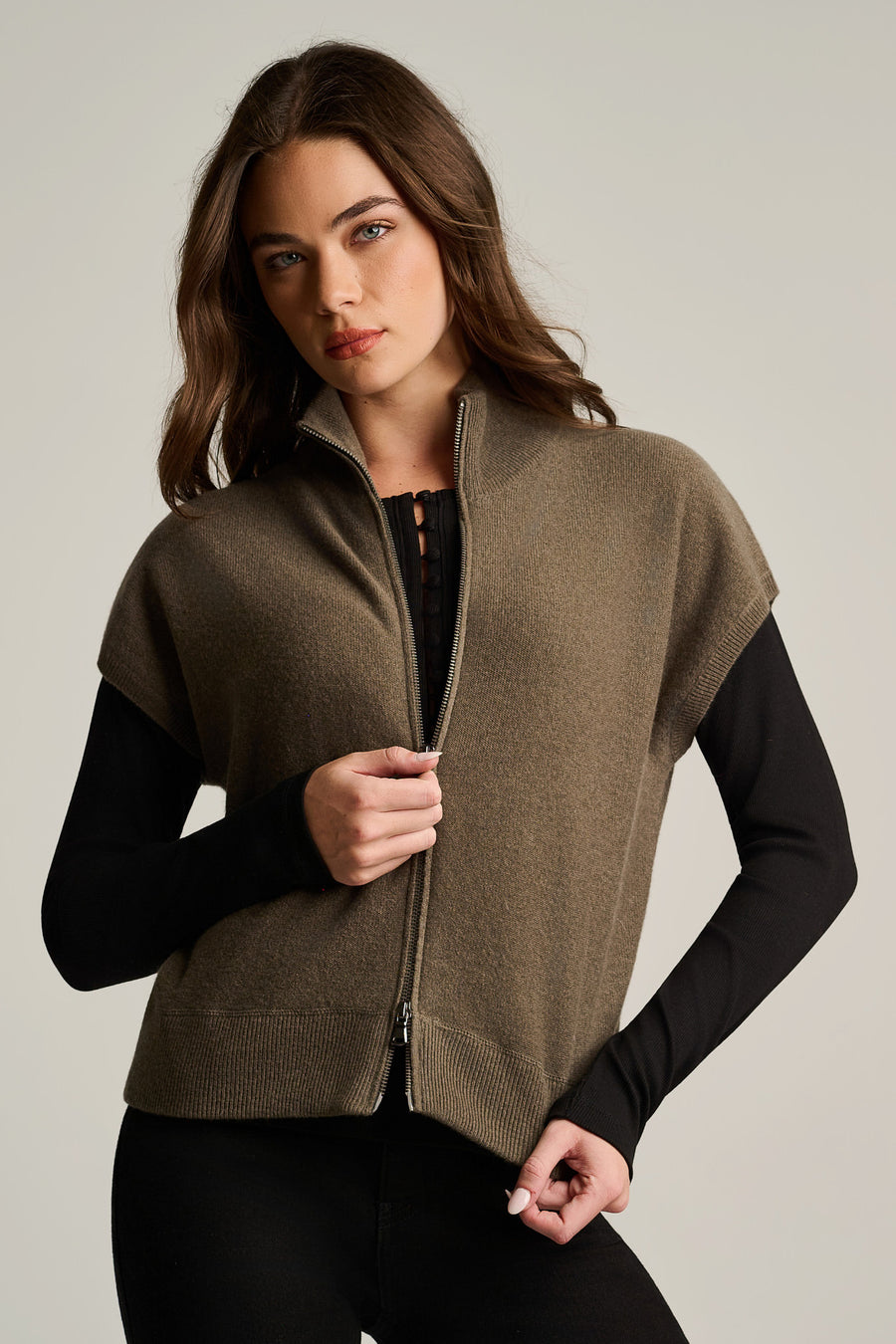 PURE CASHMERE ZIP
