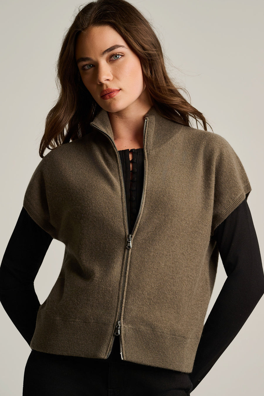 PURE CASHMERE ZIP