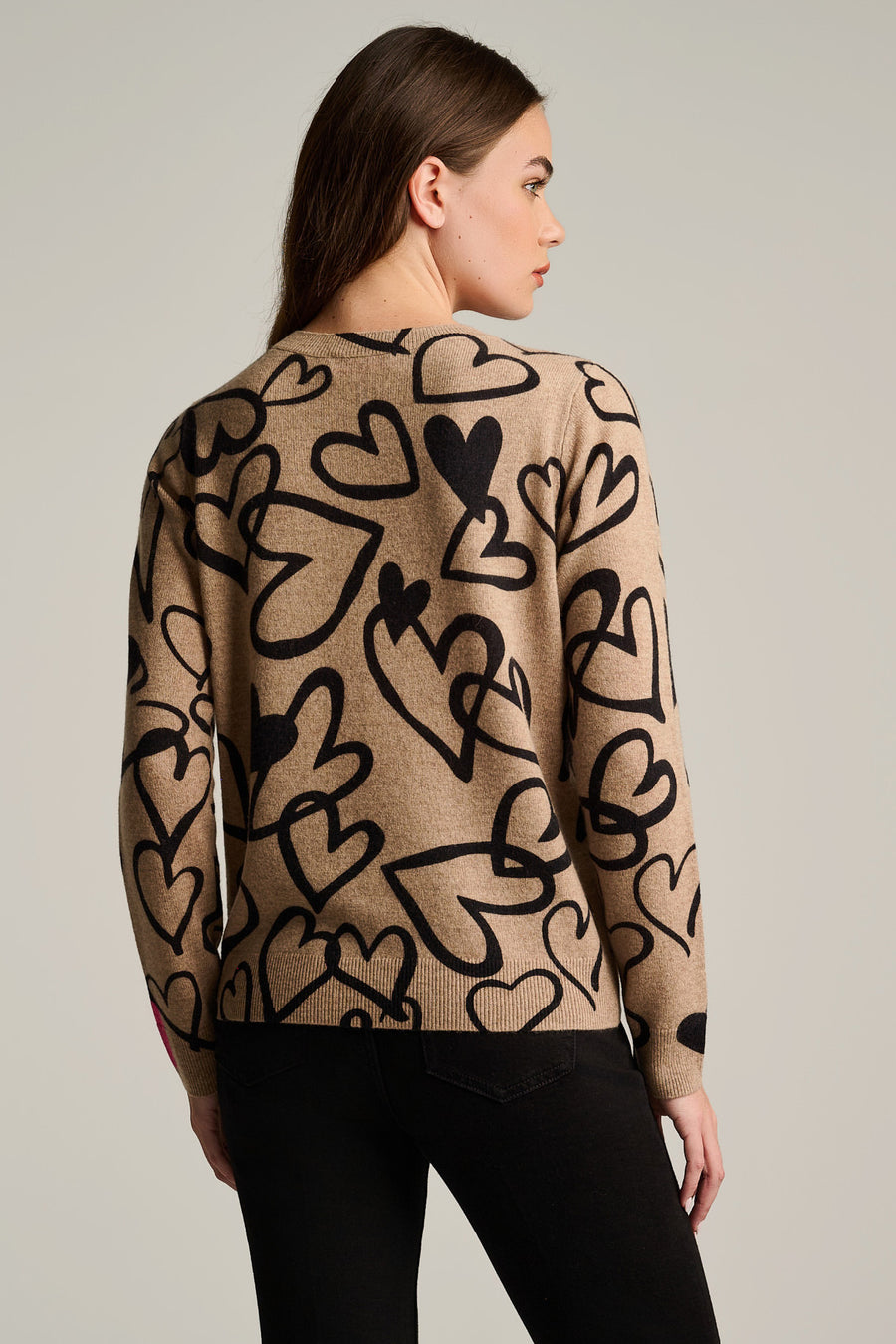 CRAZY LOVE CASHMERE HEART SWEATER