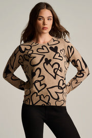 CRAZY LOVE CASHMERE HEART SWEATER