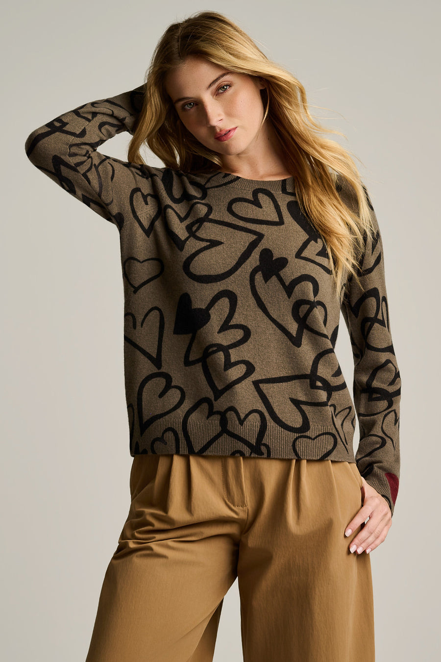 CRAZY LOVE CASHMERE HEART SWEATER