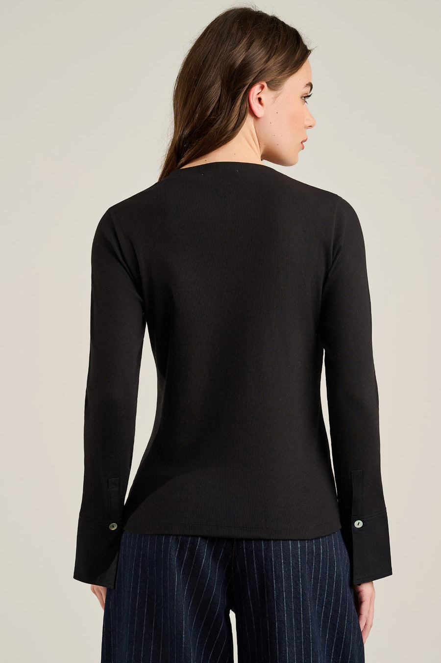 PURE PIMA RIB CUFF - Top-LISA TODD