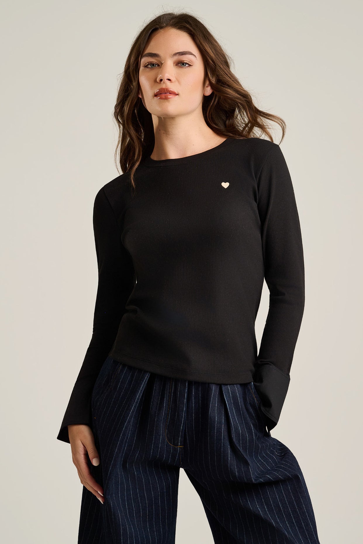PURE PIMA RIB CUFF - Top-LISA TODD