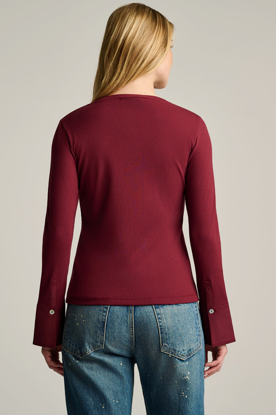 PURE PIMA RIB CUFF - Top-LISA TODD