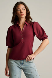 PURE PIMA RIB COLLET TOP - Top-LISA TODD