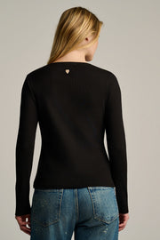 PURE PIMA RIB HENLEY - Top-LISA TODD