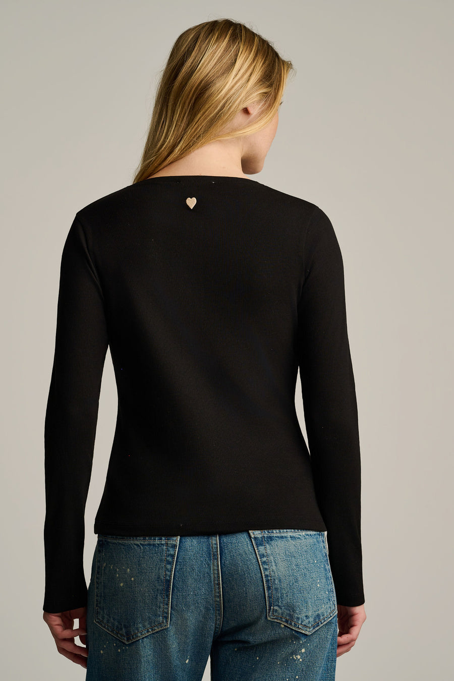 PURE PIMA RIB HENLEY - Top-LISA TODD