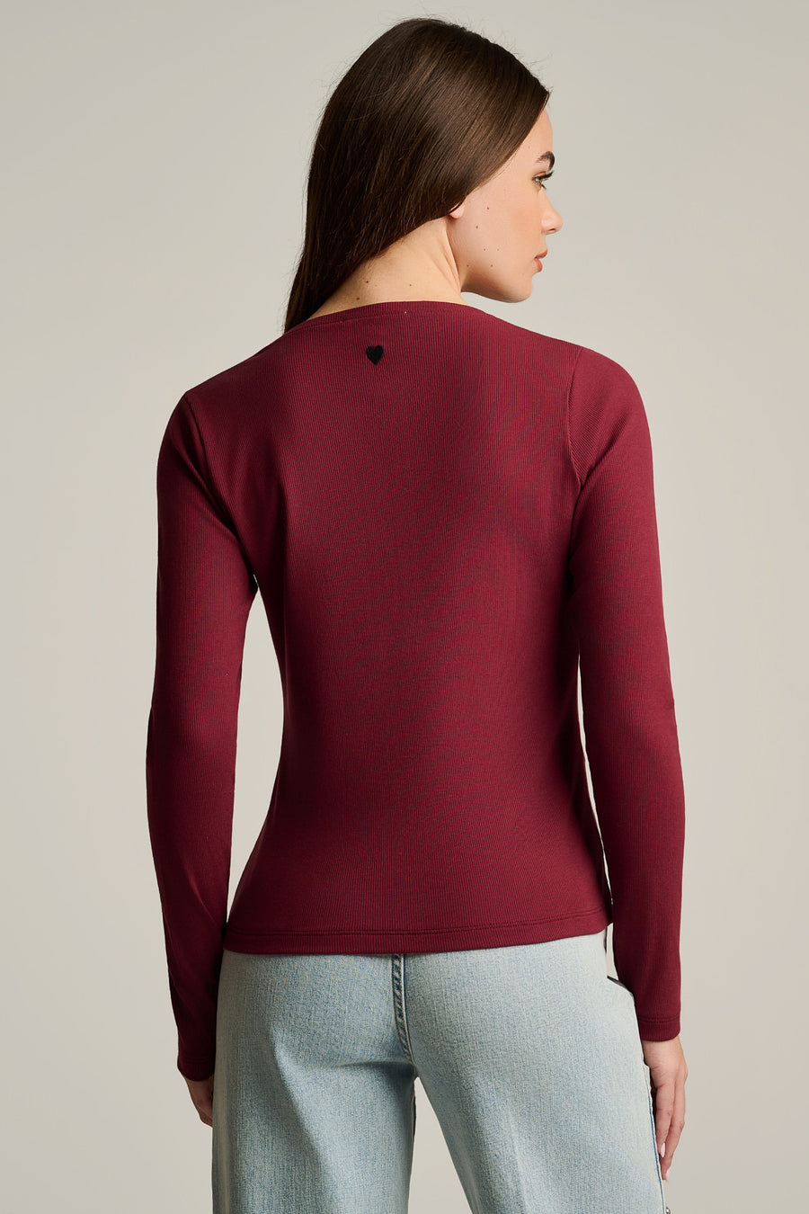 PURE PIMA RIB HENLEY - Top-LISA TODD