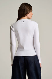 PURE PIMA RIB HENLEY - Top-LISA TODD