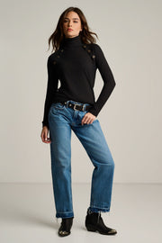 PURE PIMA RIB TURTLE - Top-LISA TODD