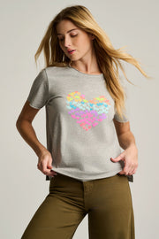 HEART BEATS COTTON T-SHIRT