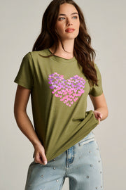 HEART BEATS COTTON T-SHIRT