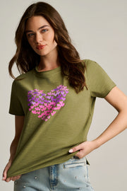 HEART BEATS COTTON T-SHIRT