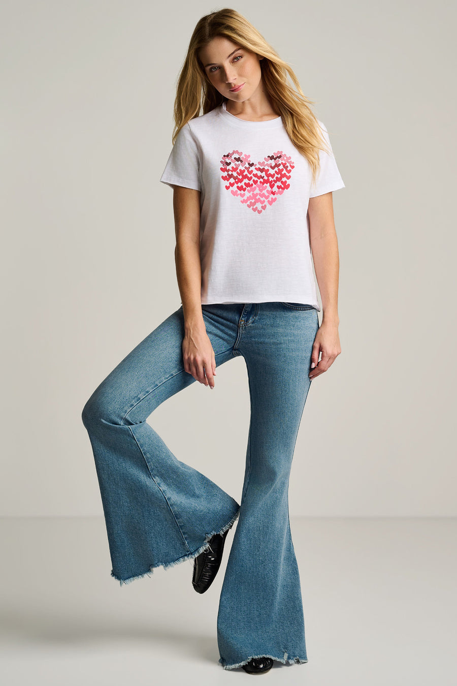 HEART BEATS COTTON T-SHIRT