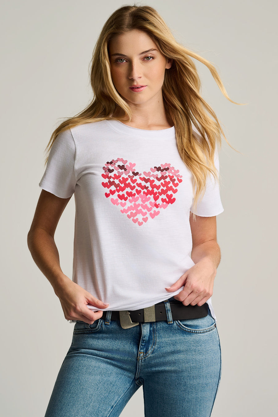 HEART BEATS COTTON T-SHIRT