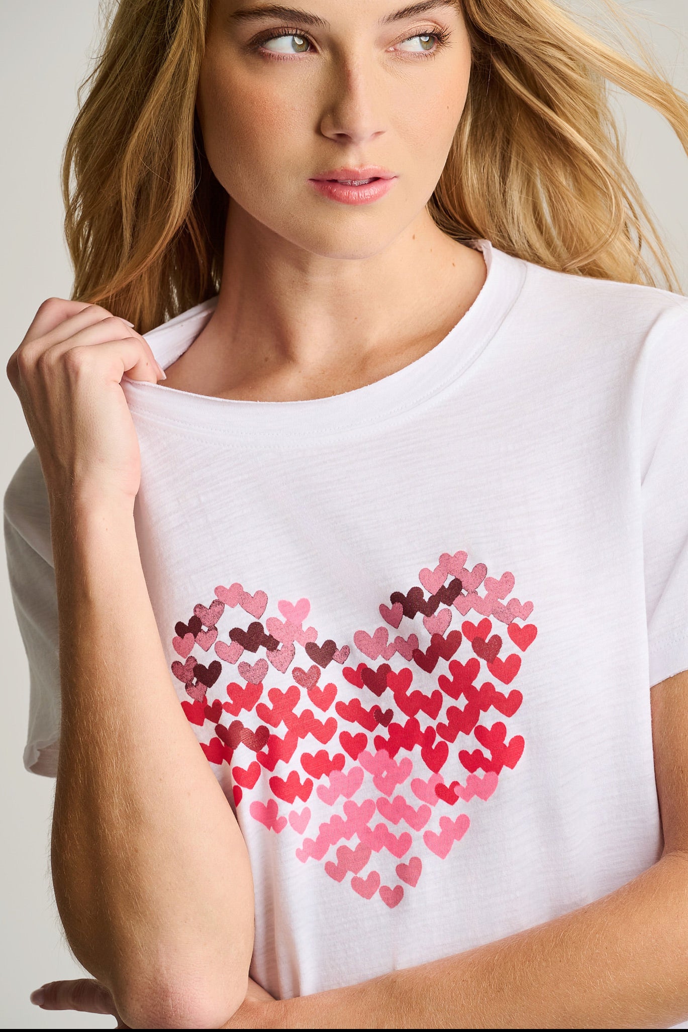 HEART BEATS COTTON T-SHIRT