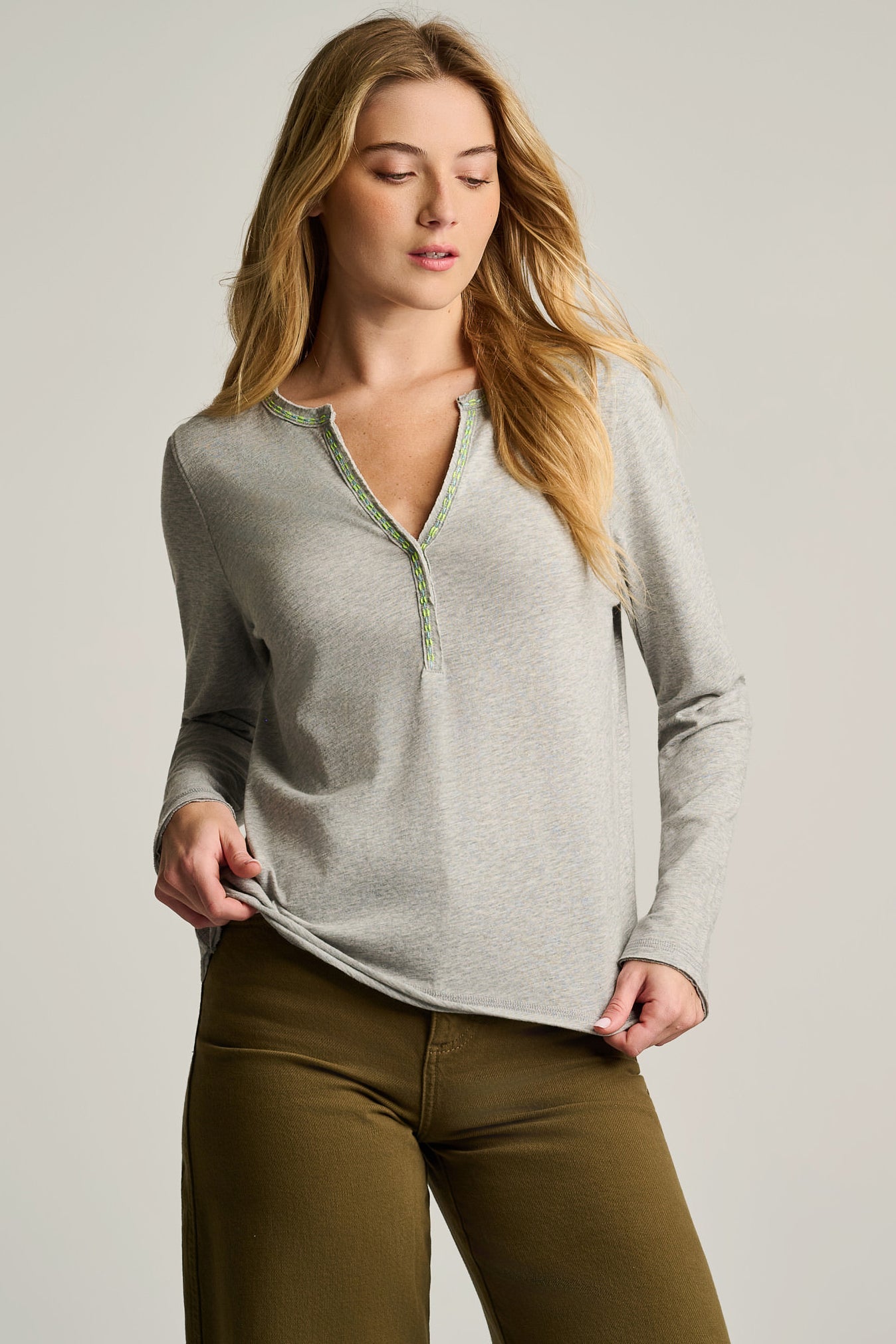 SNAPPY STITCH COTTON T-SHIRT - Tee-LISA TODD