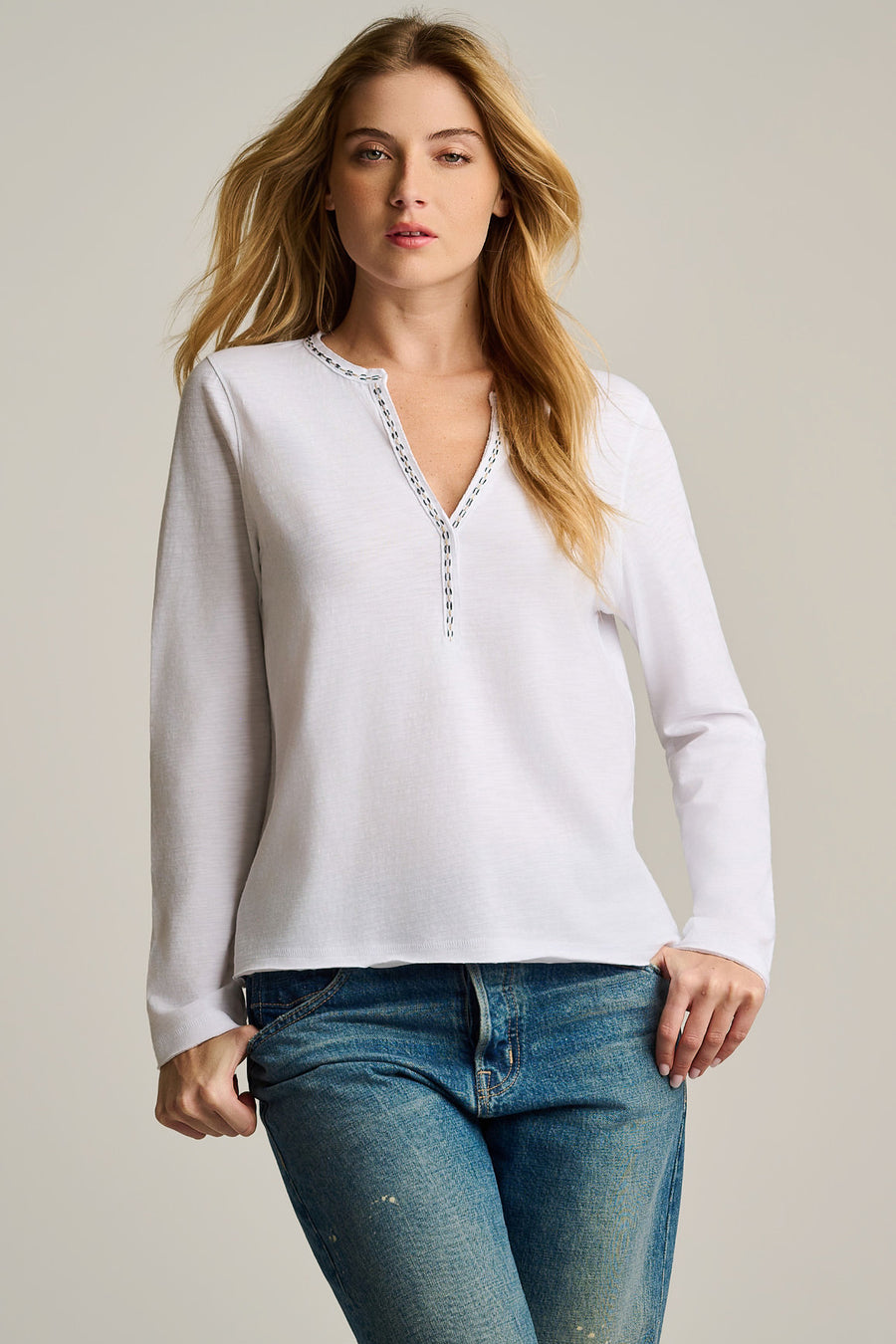 SNAPPY STITCH COTTON T-SHIRT