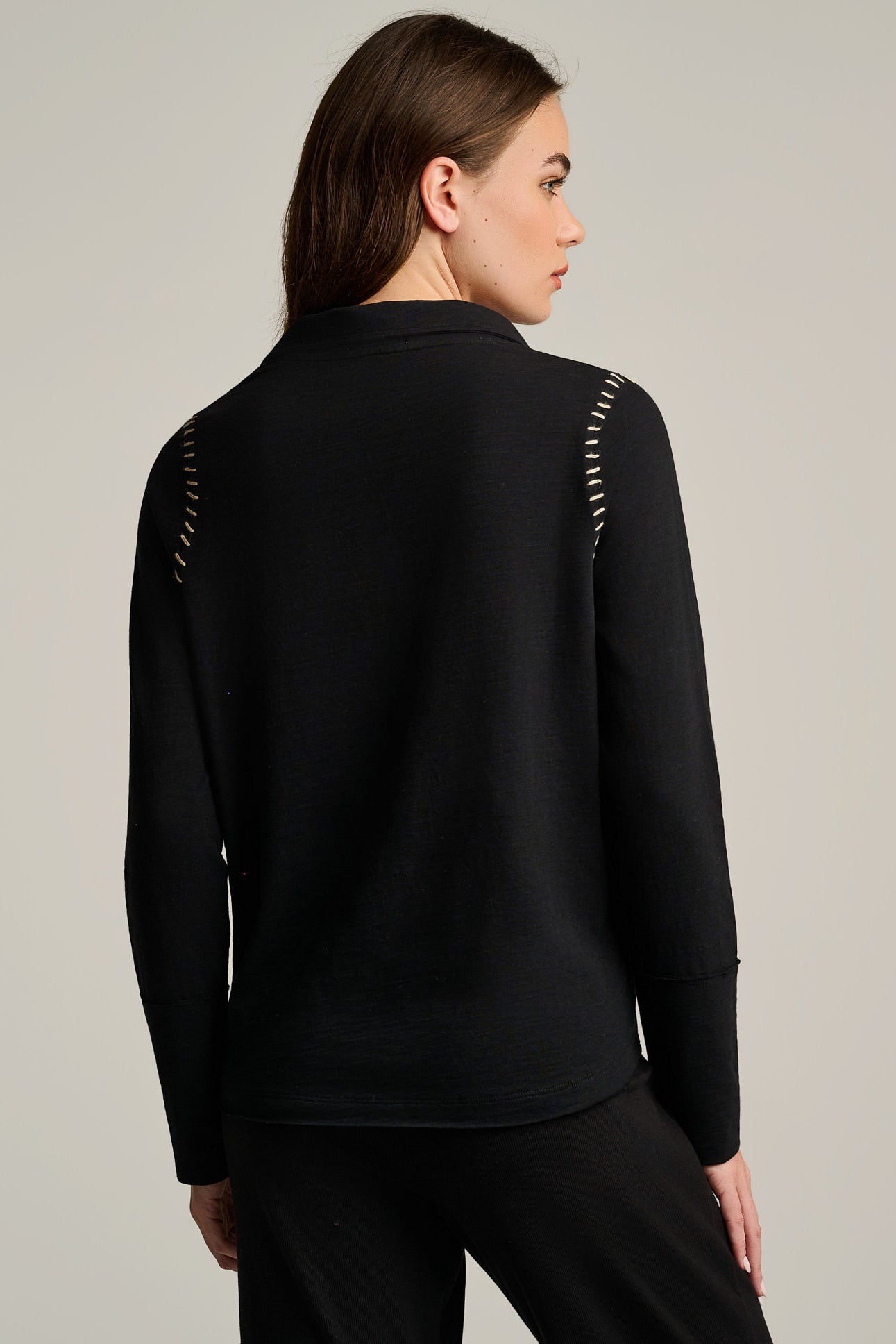 plllllleeeasse ボーダーロンT (BLACK) WHIPSTER COTTON T-SHIRT – LISA TODD