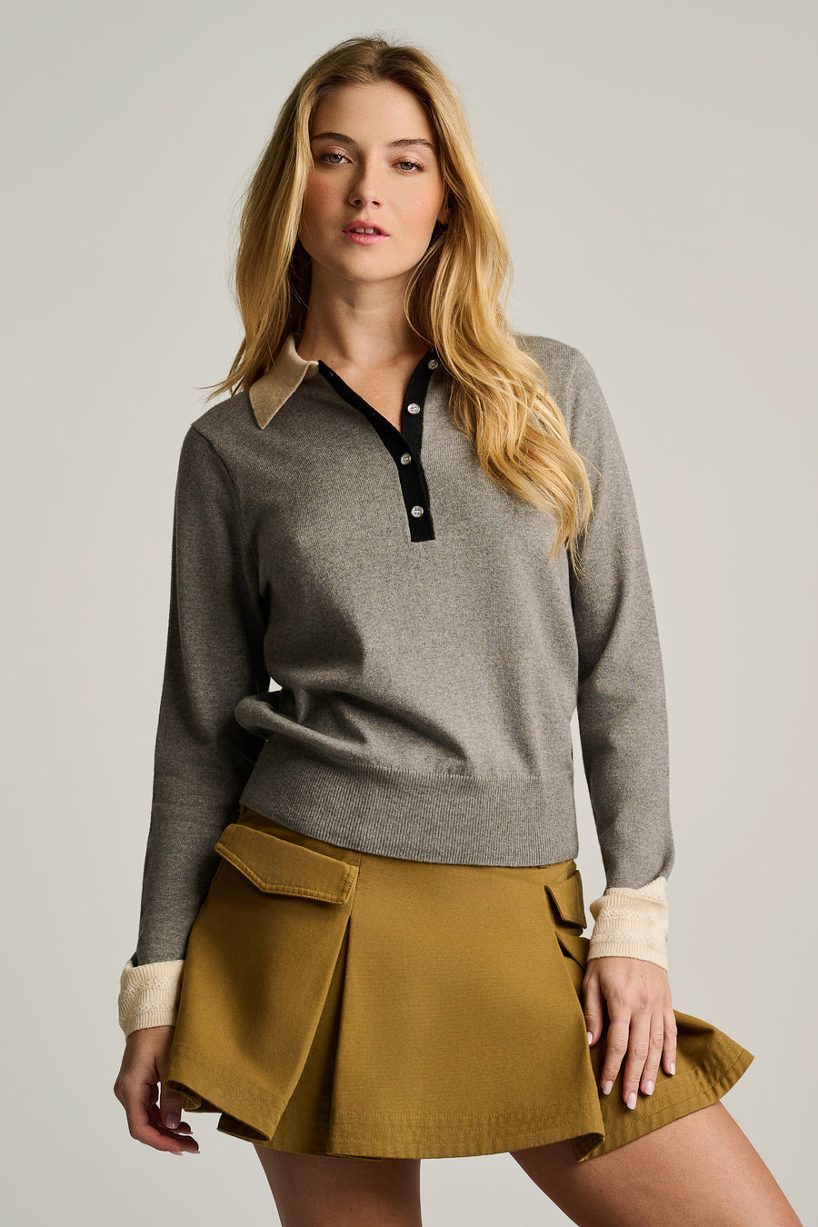 POP POSH COTTON CASHMERE POLO